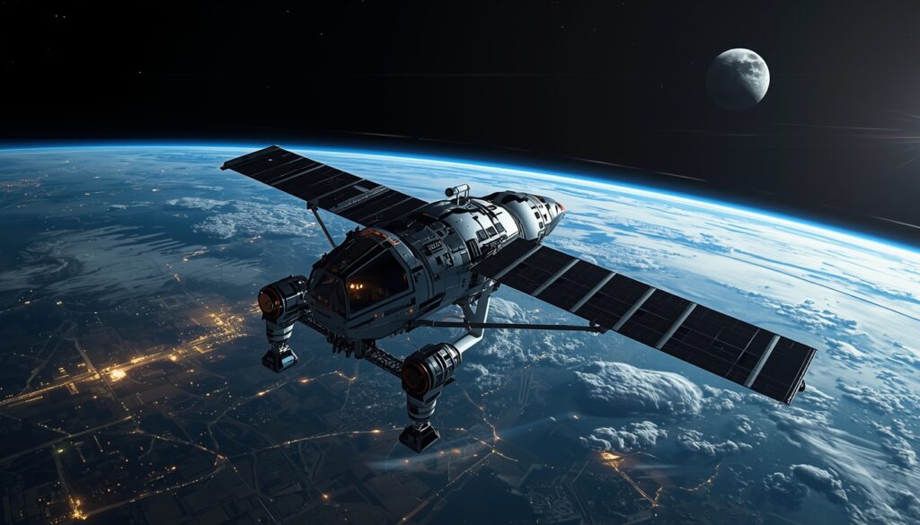 nave Orion de la misión Artemis II orbitando la Tierra