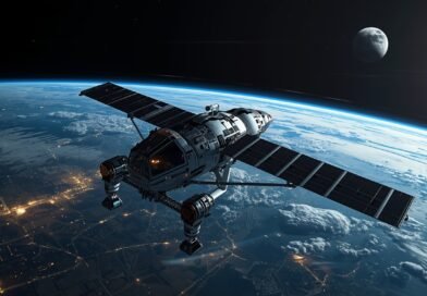 nave Orion de la misión Artemis II orbitando la Tierra