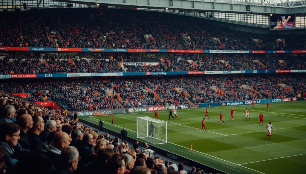 Estadio lleno durante una jornada de Premier League