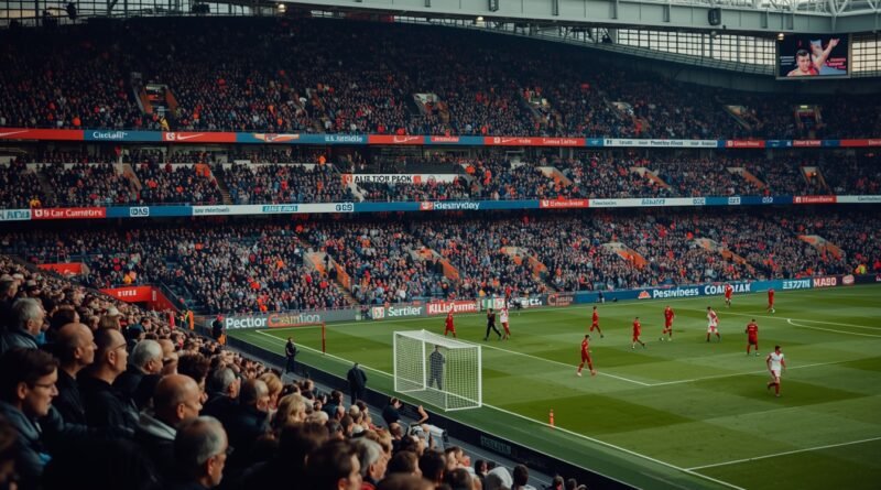 Estadio lleno durante una jornada de Premier League
