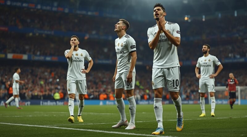 Jugadores del Real Madrid lamentan el empate ante Girona en LaLiga