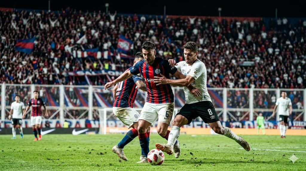 Partido entre San Lorenzo y Santos en el Gasómetro