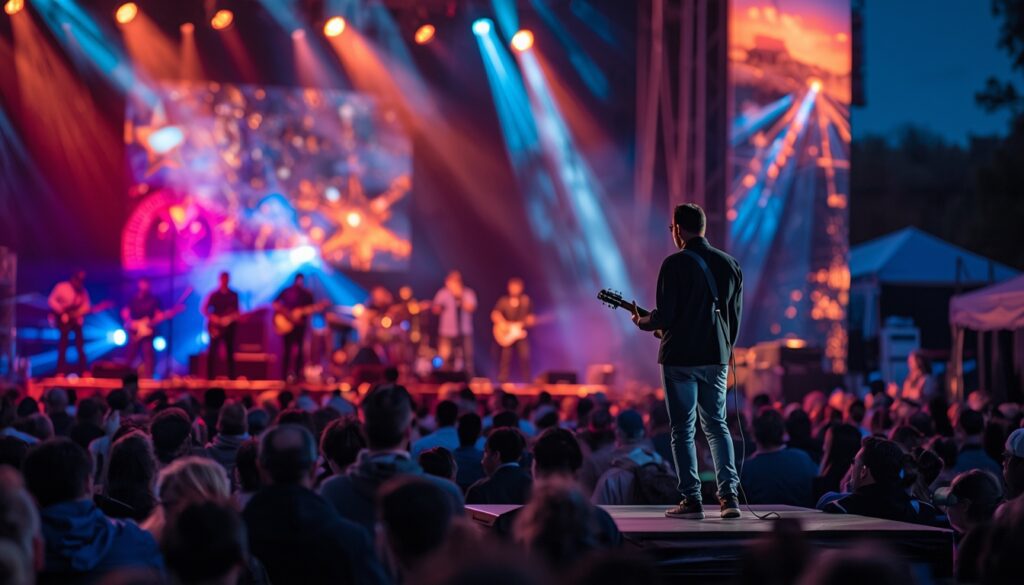 Show musical en evento de exhibición en Buenos Aires