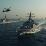 Tregua temporal entre EE.UU. e Irán: Washington pausa bombardeos y exige abrir el estrecho clave Buques militares en el estrecho de Ormuz durante tensión entre EE.UU. e Irán