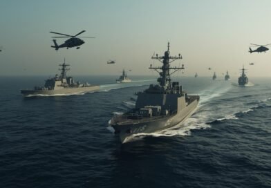 Buques militares en el estrecho de Ormuz durante tensión entre EE.UU. e Irán