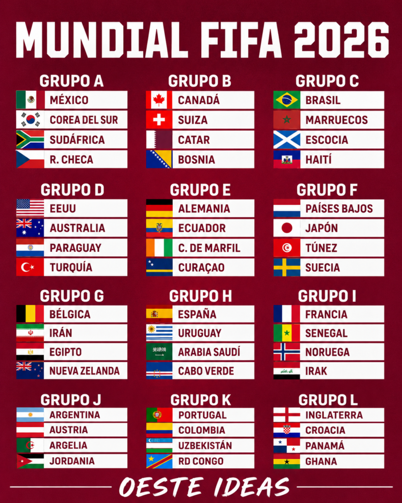 Grupos Mundial FIFA 2026