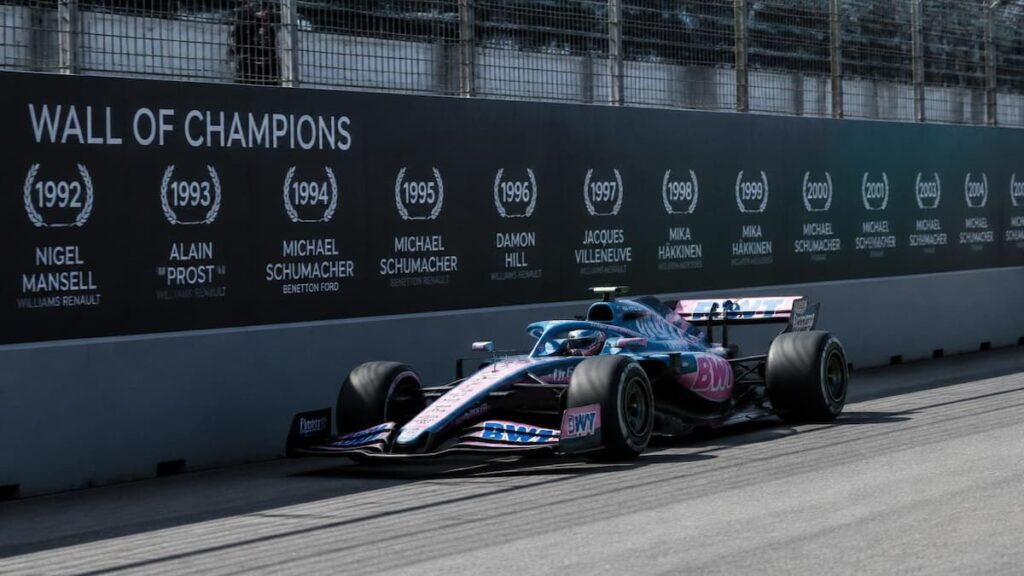 El Alpine de Colapinto durante el GP de Canadá