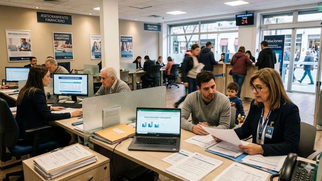 Clientes reciben asesoramiento para refinanciar deudas bancarias
