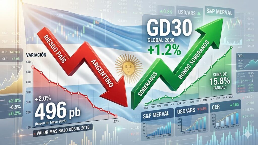La caída del riesgo país refleja una mejora en la percepción del mercado