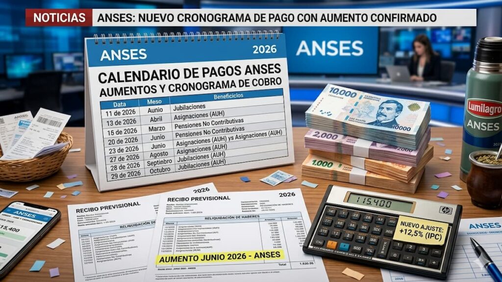 Calendario de pagos de ANSES para junio 2026