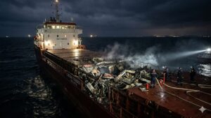 Un dron ruso dañó un carguero chino cerca del puerto de Odesa