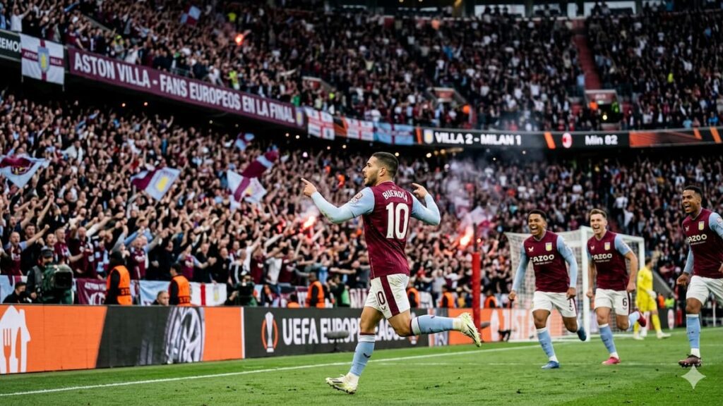 Emiliano Buendía fue figura en la final de la Europa League