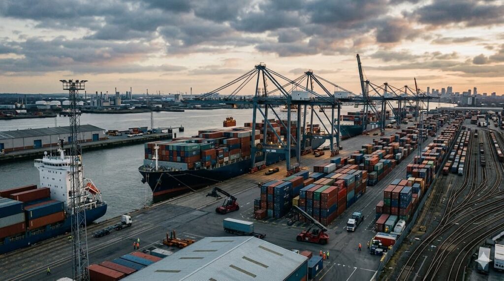 Puerto con actividad de exportaciones internacionales