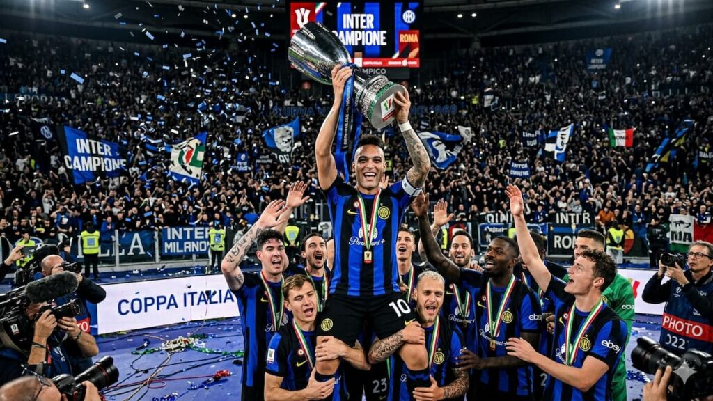 Con gol de Lautaro Martínez, Inter ganó la Copa Italia y logró el doblete en Italia