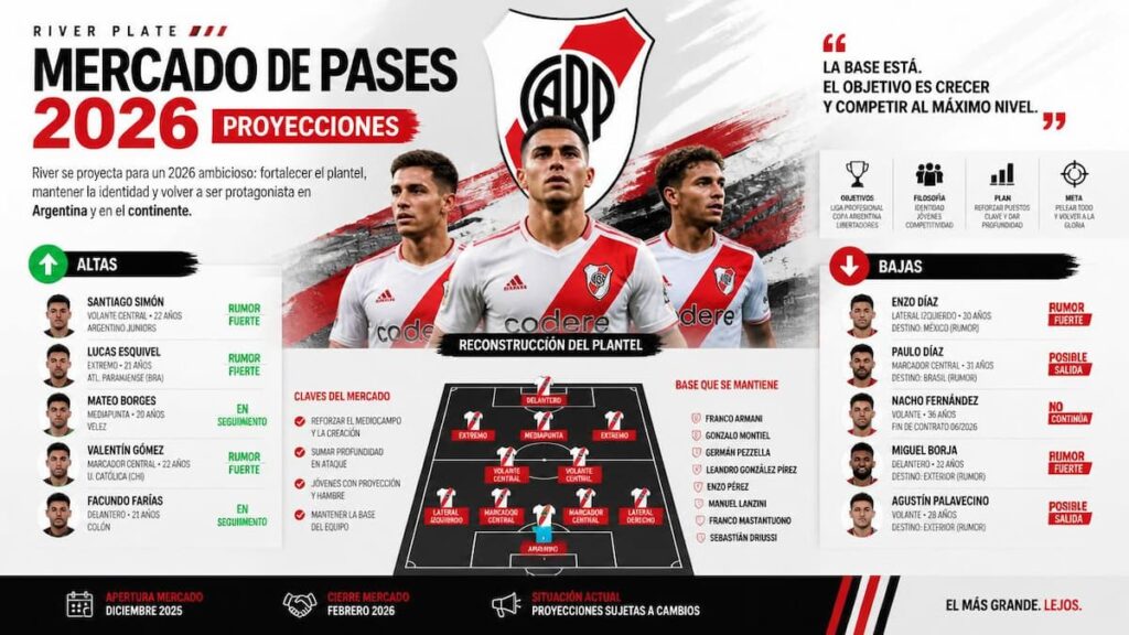 River planea una reconstrucción para el segundo semestre
