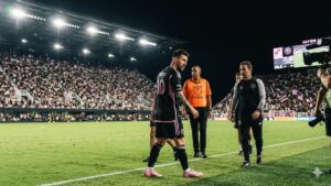 Lionel Messi salió lesionado en Inter Miami