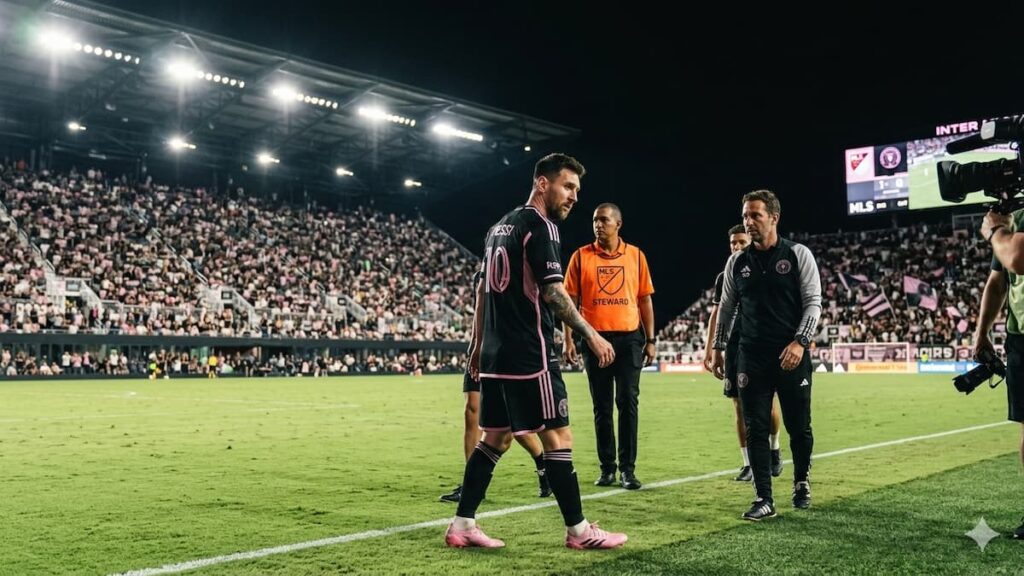 Preocupación por Messi: pidió el cambio en Inter Miami y se confirmó una distensión muscular