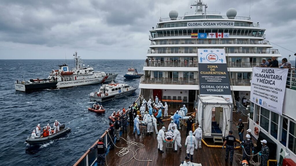 Crece la preocupación por el brote de hantavirus en un crucero que llegará a Canarias