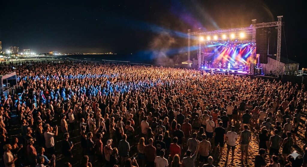 multitud en concierto en copacabana