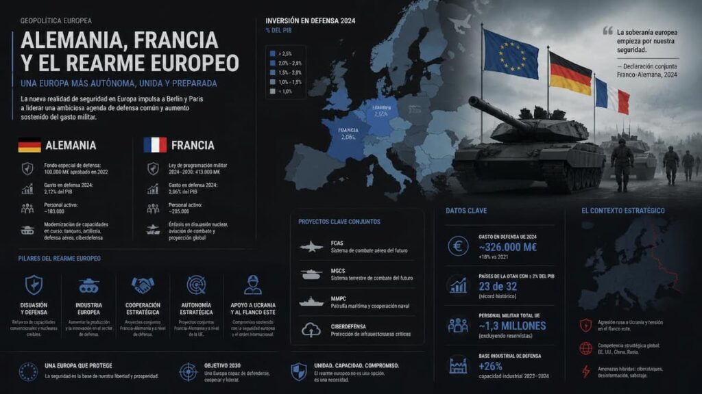 Alemania y Francia lideran el rearme europeo