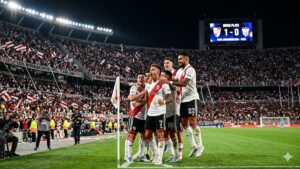 River clasificó a octavos de final de la Sudamericana tras vencer con autoridad a Blooming River celebra la clasificación a octavos de final ante Blooming