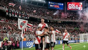 River empató con Bragantino sobre la hora y quedó a un paso de los octavos de la Copa Sudamericana Lautaro Pereyra celebra el empate de River ante Bragantino