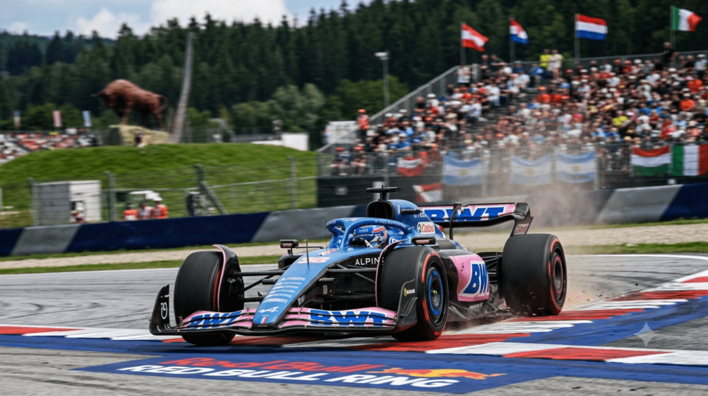 Colapinto conduce el Alpine en Austria.