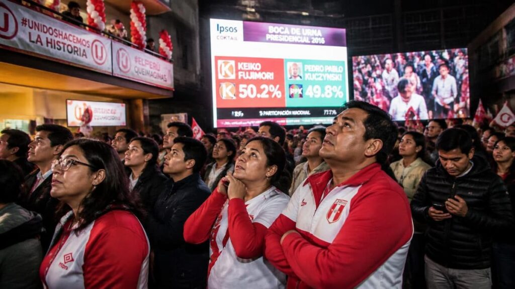 Seguimiento de resultados electorales en Perú