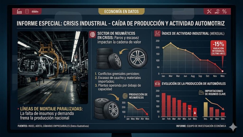 La industria del neumático enfrenta un escenario de menor demanda