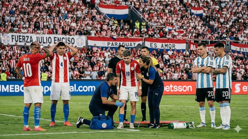 Julio Enciso preocupa a Paraguay tras salir lesionado