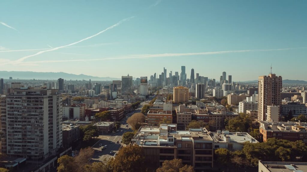 Edificios residenciales en una ciudad argentina