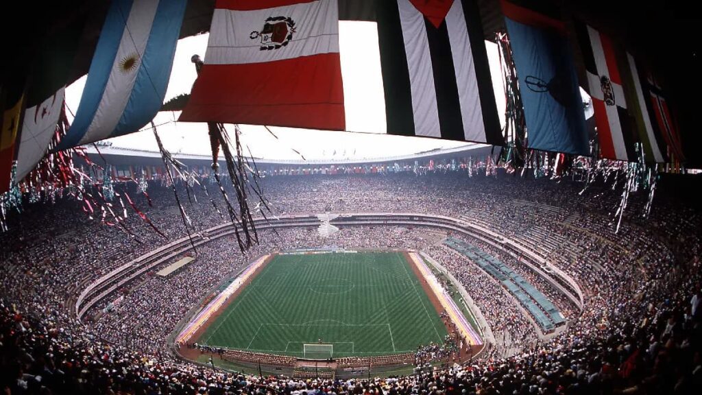 Vista general de un estadio durante el Mundial de México 1986