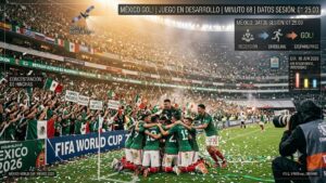 México venció a Sudáfrica y abrió el Mundial 2026 con una sólida victoria en el Estadio Azteca México celebra un gol en el partido inaugural del Mundial 2026