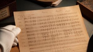 Descubren una obra inédita de Mozart y será estrenada por primera vez en París Partitura histórica atribuida a Mozart descubierta en París