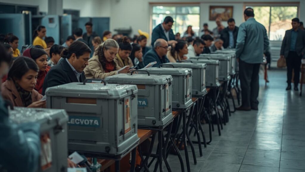 Ciudadanos participan en las elecciones presidenciales de Perú