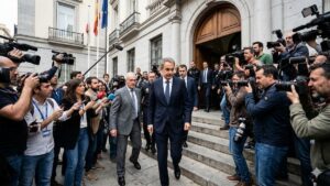 José Luis Rodríguez Zapatero durante una jornada judicial en España