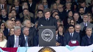 El presidente Javier Milei encabezó este domingo el acto de apertura de la 138.ª Exposición Rural
