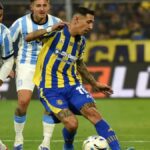 Ángel Di María durante el empate entre Rosario Central y Racing.