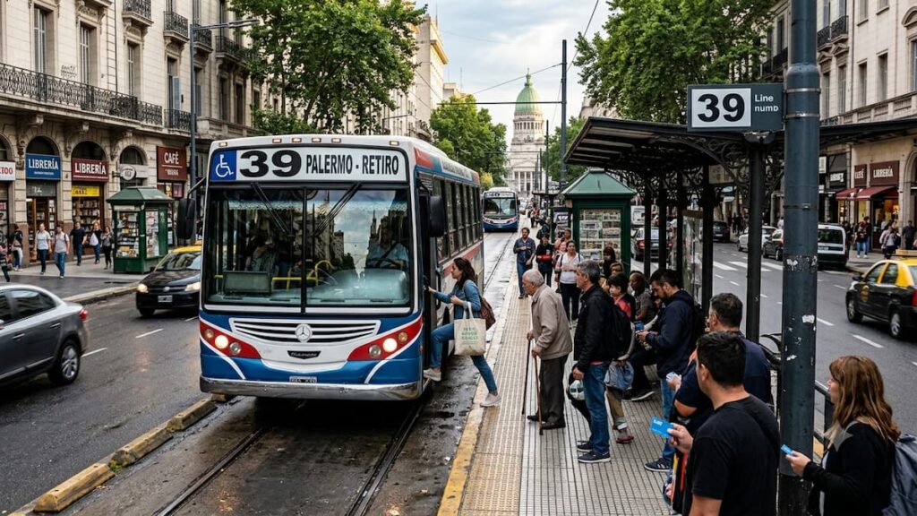 Colectivo urbano en Buenos Aires.