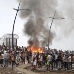 Crisis migratoria en la frontera de Ceuta entre España y Marruecos.