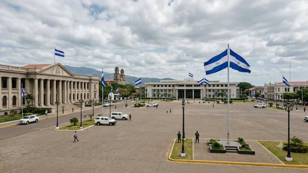Vista institucional de Managua, capital de Nicaragua.