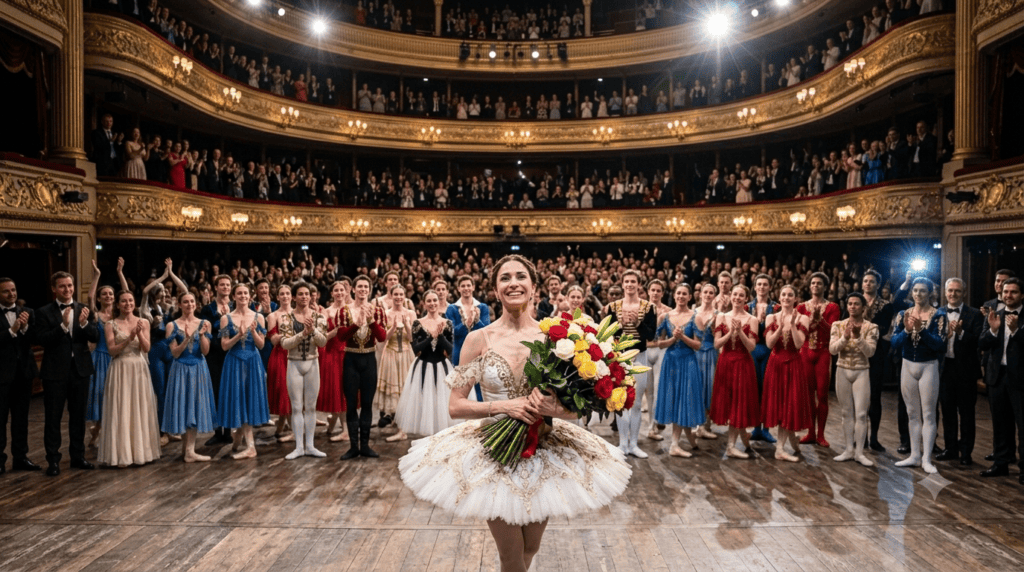 Marianela Núñez recibe la ovación del público en Londres.