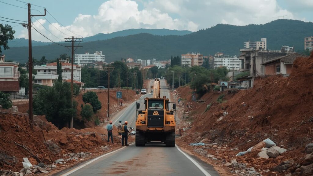 Obras de reconstrucción de infraestructura en Venezuela.