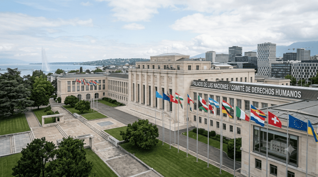 Palacio de las Naciones en Ginebra, sede de organismos de la ONU.