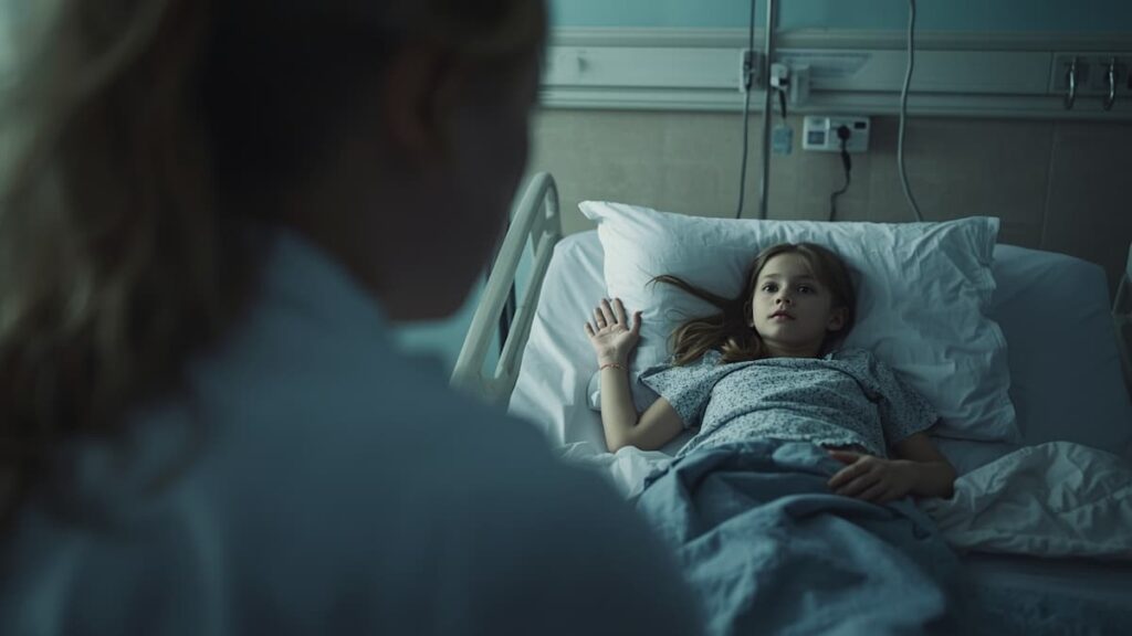 Representación del síndrome de Munchausen por poderes en un hospital.