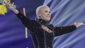 Xuxa durante uno de sus shows en Brasil en 2026.
