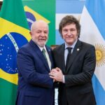 Las banderas de Argentina y Brasil representan la relación bilateral.
