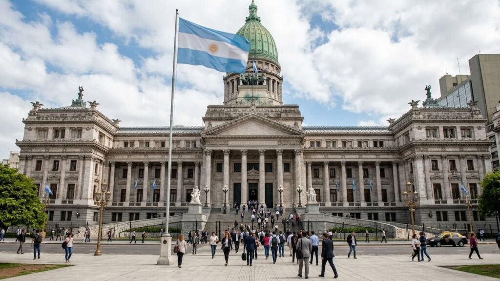 Palacio del Congreso Nacional de Argentina.