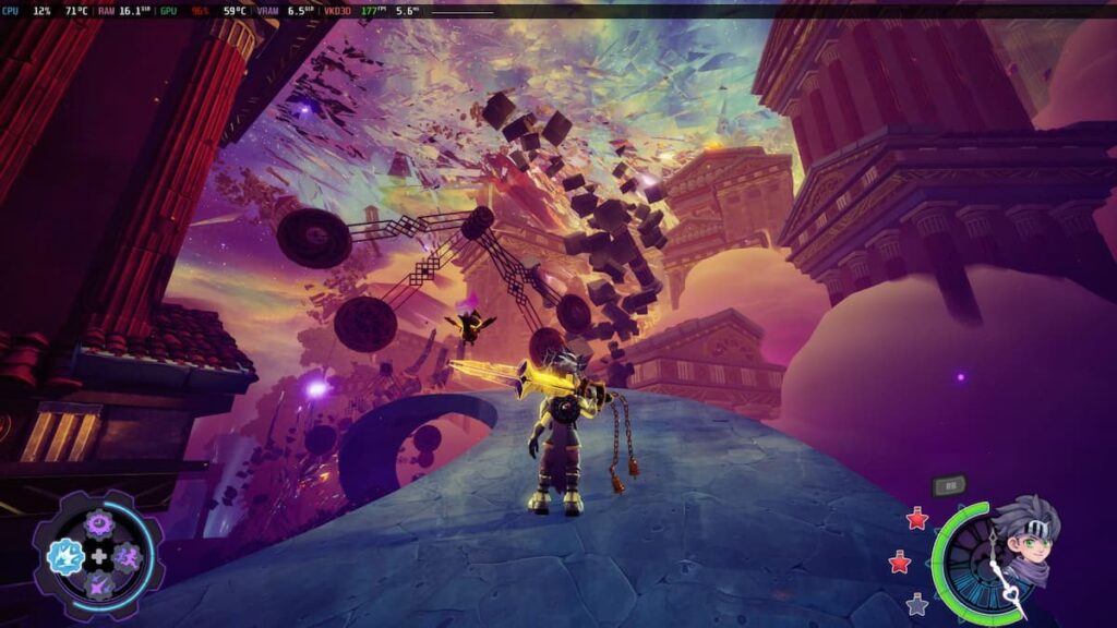 Combate y plataformas en Duskfade