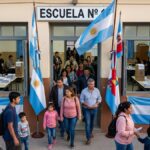 Centro de votación durante las elecciones en Santiago del Estero.